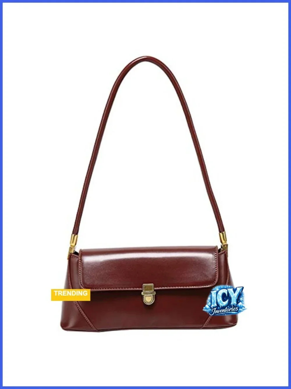 Small Leather Mini Tote Handbag Shoulder Purse with Buckle Clutch for Women